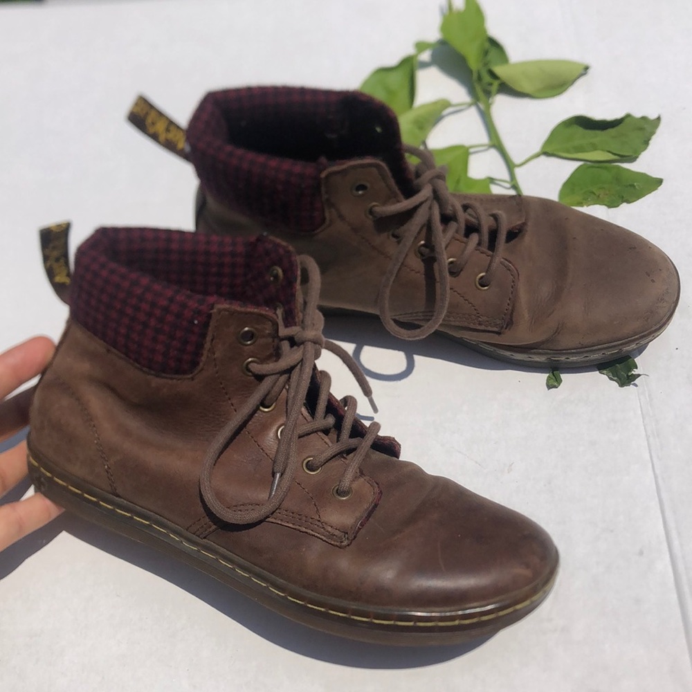 Dr. Martens Maelly Boot w/ plaid detail.